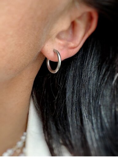 Earrings STEEL HOOPS