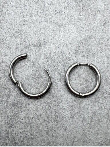 Earrings STEEL HOOPS