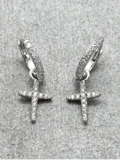 Earrings hoops cross Earrings hoops cross