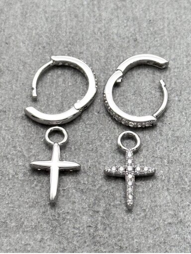Earrings hoops cross Earrings hoops cross
