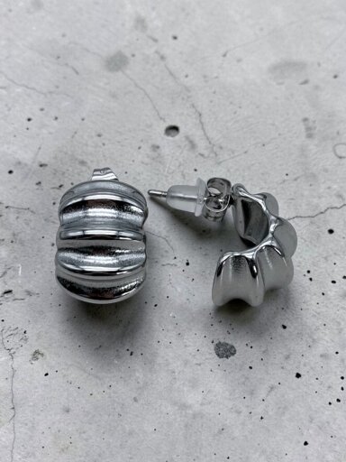 Auskarai WAVY HOOPS