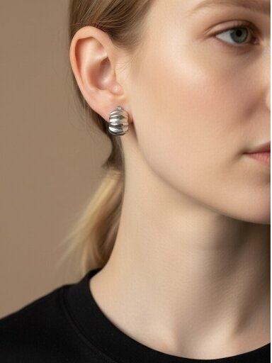 Auskarai WAVY HOOPS