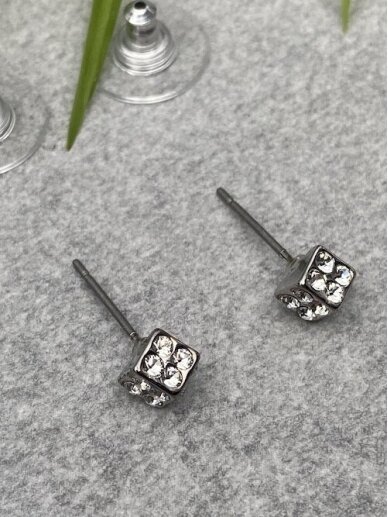 Earrings CUBE OF CRYSTALS