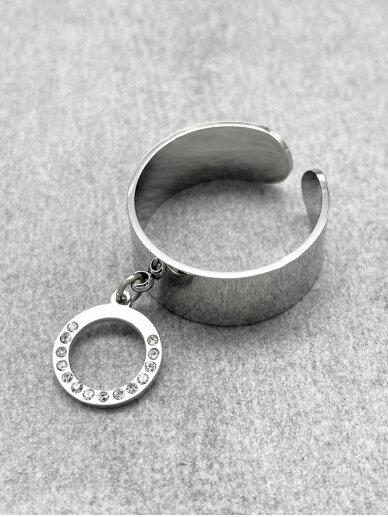 Stainless steel ring SHINING CIRCLE 2