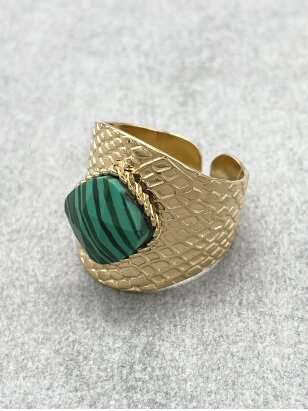 Stainless steel ring EMERALD